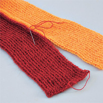 Простой двухслойный шарф. Шаг 2