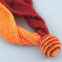 Простой двухслойный шарф. Шаг 4