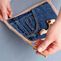 Джинсовый карман для косметики. Шаг 5