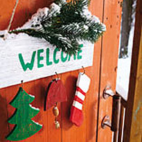 Новогодняя табличка на дверь