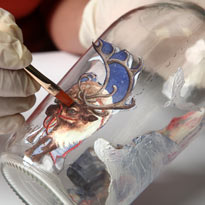 Бутылка с прямым и обратным декупажем к Новому году и Рождеству. Шаг 6