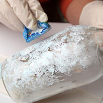 Бутылка с прямым и обратным декупажем к Новому году и Рождеству. Шаг 7