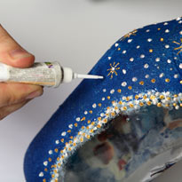 Бутылка с прямым и обратным декупажем к Новому году и Рождеству