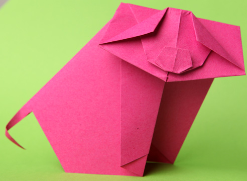 Свинья оригами