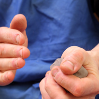 Дракон из глины в пластовой технике