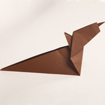 Собака оригами. Как сложить из бумаги терьера. Шаг 15