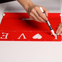 Подсвечник-валентинка Love для греющей свечки . Шаг 2