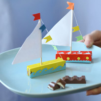 Кораблики из шоколада 