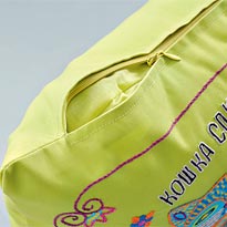 Чехол для подушки с вышивкой кошки. Шаг 8