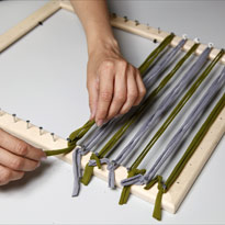 Плетение коврика из трикотажа. Шаг 1