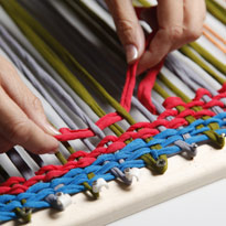 Плетение коврика из трикотажа. Шаг 2