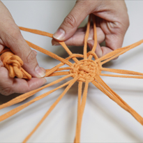 Плетение кашпо на обруче (хулахупе). Шаг 3