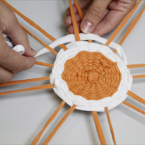 Плетение кашпо на обруче (хулахупе). Шаг 4
