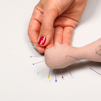 Кукла Тильда: как сделать волосы. Шаг 1