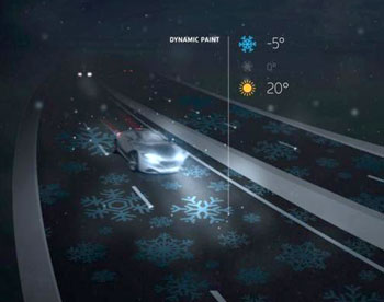 Умное шоссе расскажет водителю о заморозках и осветит путь снизу 