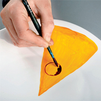 Роспись тарелки Пицца. Шаг 1