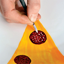 Роспись тарелки Пицца. Шаг 2