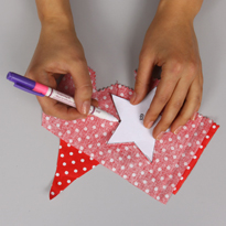 Украшения на елку: елочная игрушка из лоскута. Шаг 1