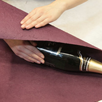 Упаковка для шампанского: елка своими руками . Шаг 2