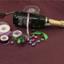 Упаковка для шампанского: елка своими руками . Шаг 1