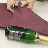 Упаковка для шампанского: елка своими руками . Шаг 4