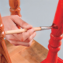 Подставка для цветов из табурета. Шаг 2