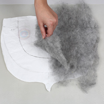 Валяние из шерсти (фелтинг). Шапка для бани. Шаг 2