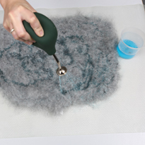 Валяние из шерсти (фелтинг). Шапка для бани. Шаг 4