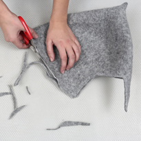 Валяние из шерсти (фелтинг). Шапка для бани. Шаг 19