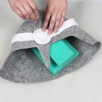 Валяние из шерсти (фелтинг). Шапка для бани. Шаг 22