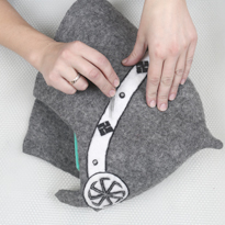 Валяние из шерсти (фелтинг). Шапка для бани. Шаг 24