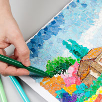 Картина из яичной скорлупы. Шаг 5