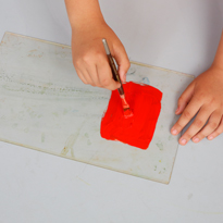 Рисуем с детьми: простые штампы. Шаг 1