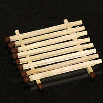 Поделки из спичек: домик. Шаг 2