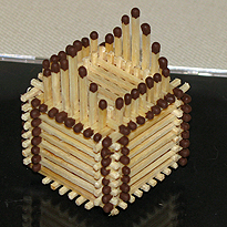 Поделки из спичек: домик. Шаг 13