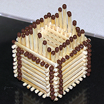 Поделки из спичек: домик. Шаг 14