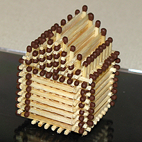 Поделки из спичек: домик. Шаг 15