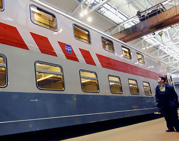Двухтажный поезда Тверского завода