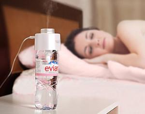 Увлажнять воздух можно минеральной водой