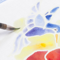 Открытка в технике батик. Шаг 5