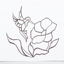 Открытка в технике батик