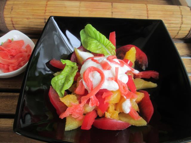 Японский фруктовый салат с маринованным имбирем 2
