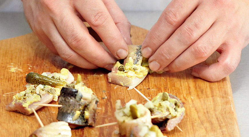 Рольмопсы из сельди. Шаг 6