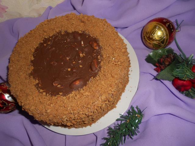 Медово-шоколадный торт 