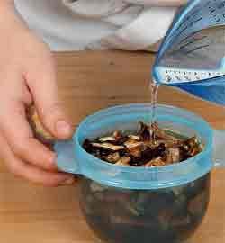 Запечённая в духовке шейка с овощами и грибным соте. Шаг 2