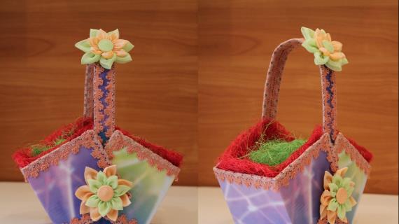 Корзинка для подарка своими руками