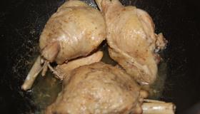 Курица с виноградом . Шаг 1