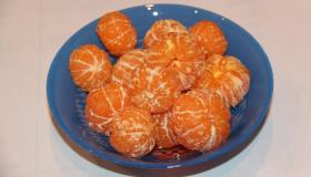 Мандарины в карамели. Шаг 1