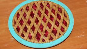 Постный пирог из овсяных хлопьев с малиной. Шаг 5