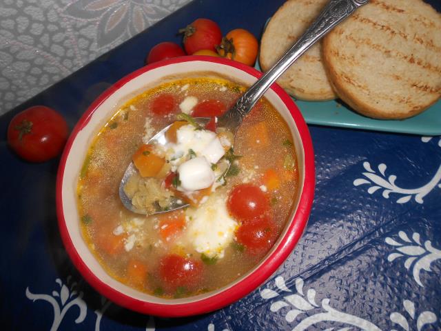Чечевичный суп со шпинатом 